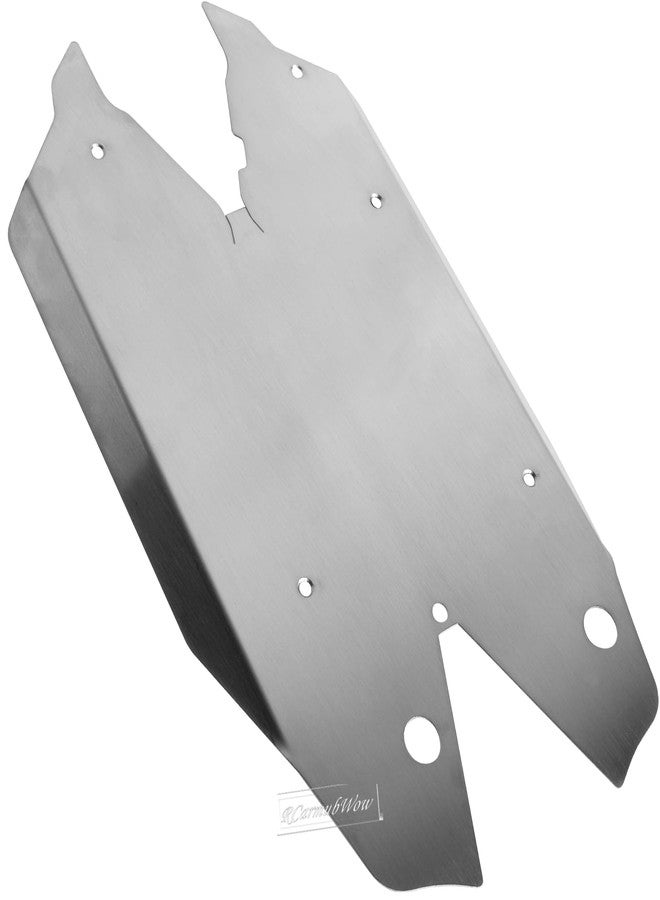 RcarmubWow RC Chassis Armor Upgrades Part for 1/8 Mojave 4S,Stainless Steel Skid Plate,Armor Plating,Front Rear Guards,Protection Plate,Silver - Image 5